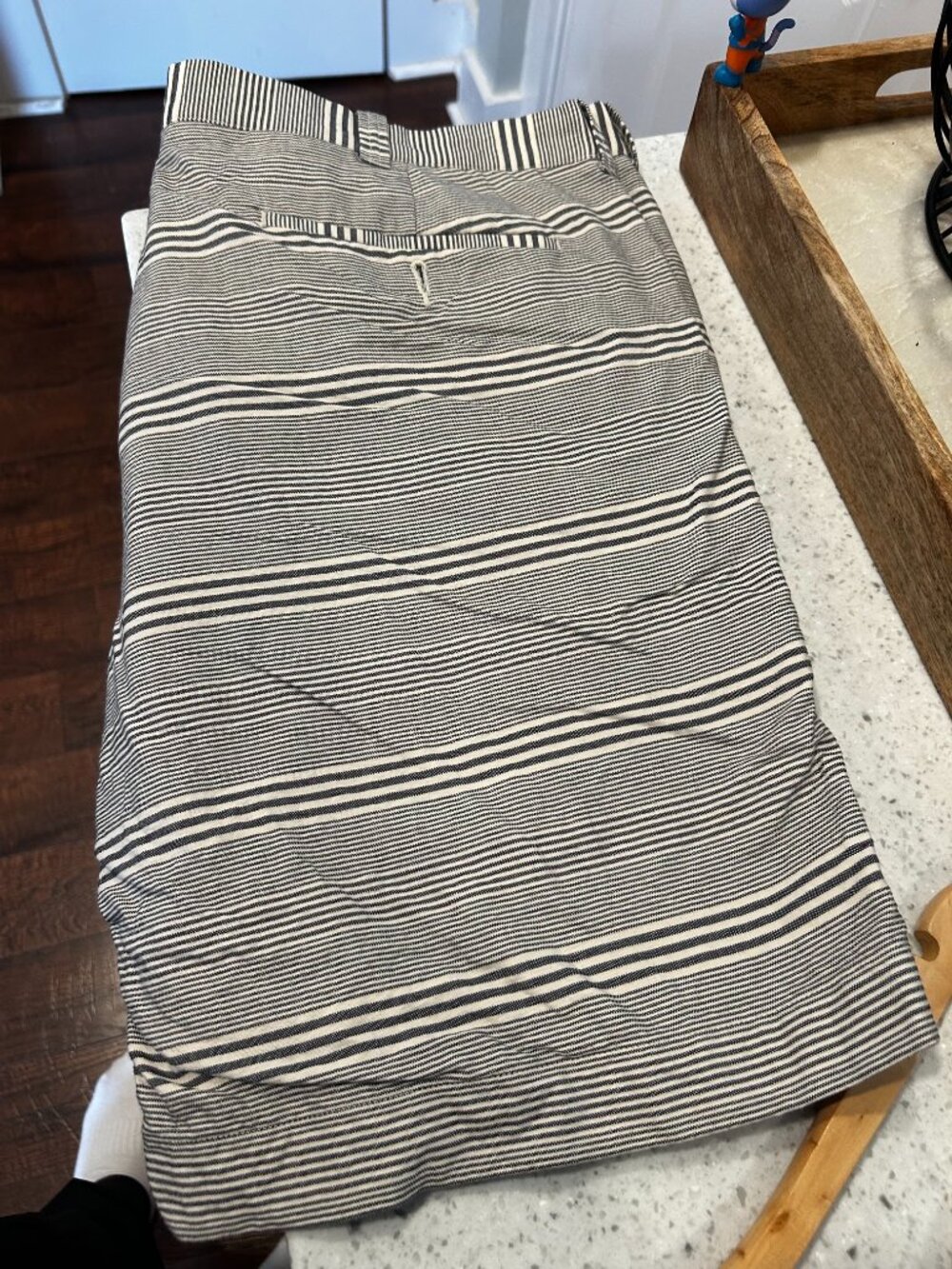 J.Crew Bold Grey Stripe Shorts Gramercy 38 Waist